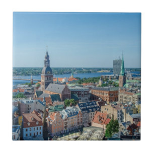 Carreau Vue sur le centre ville de Riga d'en haut