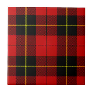 Carreau Wallace tartan rouge noir plaid