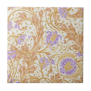 Carreau Walter Crane Teazle & grenade Art Nouveau