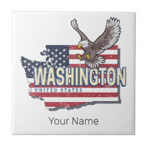 Carreau Washington State États-Unis Carte USA Souvenir