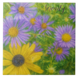 Carreau Watercolor Flowers