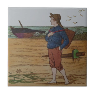 Carreau Wedgwood Antique Repro couleur main de novembre