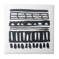 Weft I | Aquarelle noire moderne