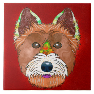 Carreau West Highland White Terrier, mauvais visage de chi