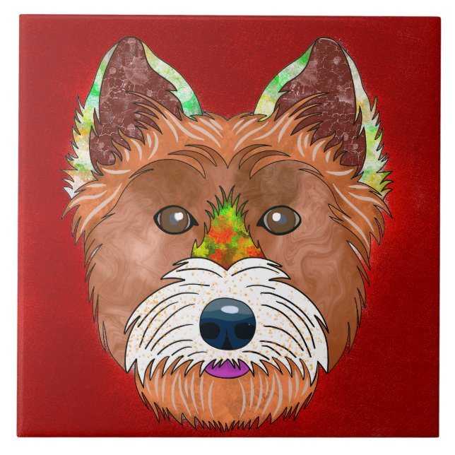 Carreau West Highland White Terrier, mauvais visage de chi (Devant)