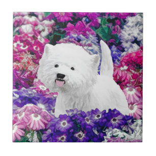 Carreau West Highland White Terrier Peinture Chien Art