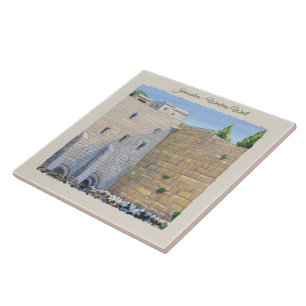 Carreau Western Wall Kotel Prière Jérusalem Israël Art