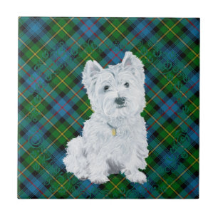 Carreau Westie sur Tartan