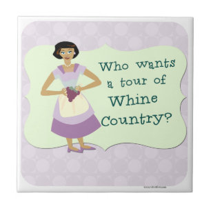 Carreau Whine Country Caricature Femme au foyer Caractère 
