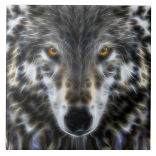 Carreau Wild Wolf Portrait inspirant