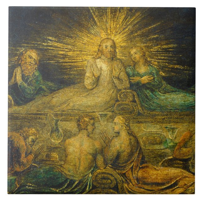 Carreau William Blake | le dernier dîner, 1799 (tempera (Devant)