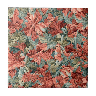 Carreau William Morris Acanthe Rouille Rouge Sauge Vert