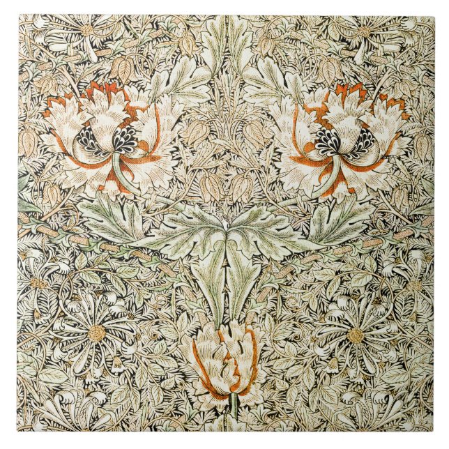 Carreau William Morris Antique Honeysuckle Floral Classic (Devant)