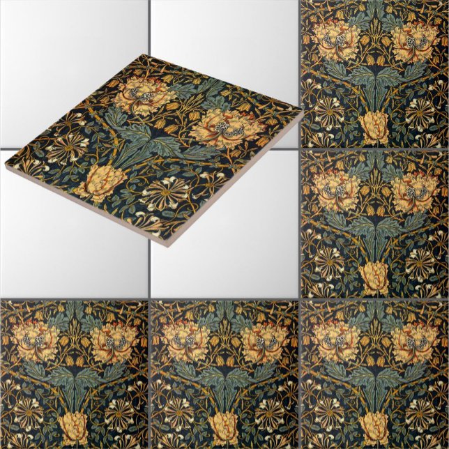 Carreau William Morris Antique Honeysuckle Motif Floral (Créateur téléchargé)