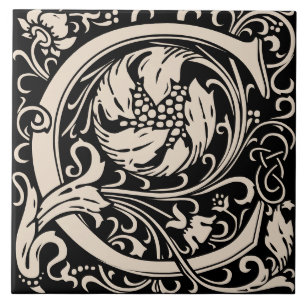 Carreau William Morris Arts et artisanat Lettre monographi