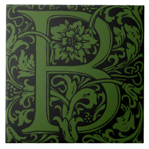 Carreau William Morris Arts et Métiers d'art Lettre monogr