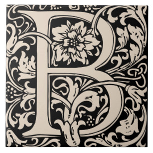 Carreau William Morris Arts et Métiers d'art Lettre monogr