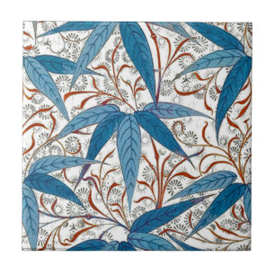 Carreau William Morris Bamboo Imprimer, Denim Blue & White