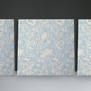 Carreau William Morris Bleu Art Nouveau Motif Floral