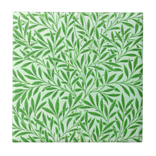 Carreau William Morris design vintage, Willow Bough, Vert
