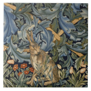 Carreau William Morris Forest Rabbit Floral Art Nouveau