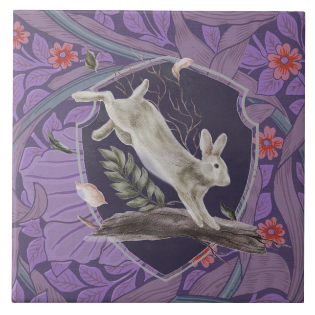 Carreau William Morris Forest Rabbit Floral Art Nouveau (Devant)