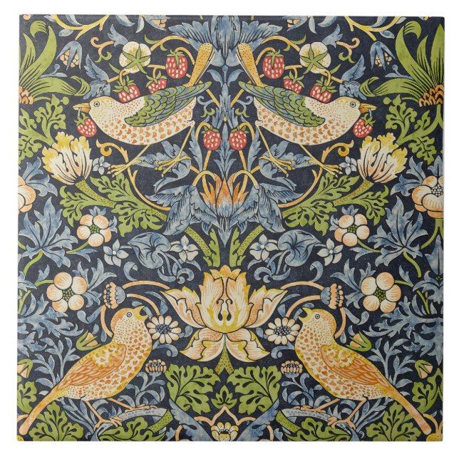 Carreau William Morris - Fraise Thief Motif Floral (Devant)