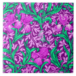 Carreau William Morris Irises, Améthyste Violet