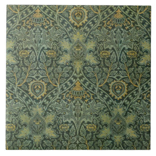 Carreau William Morris Ispahan Vert sarcelle Floral Art