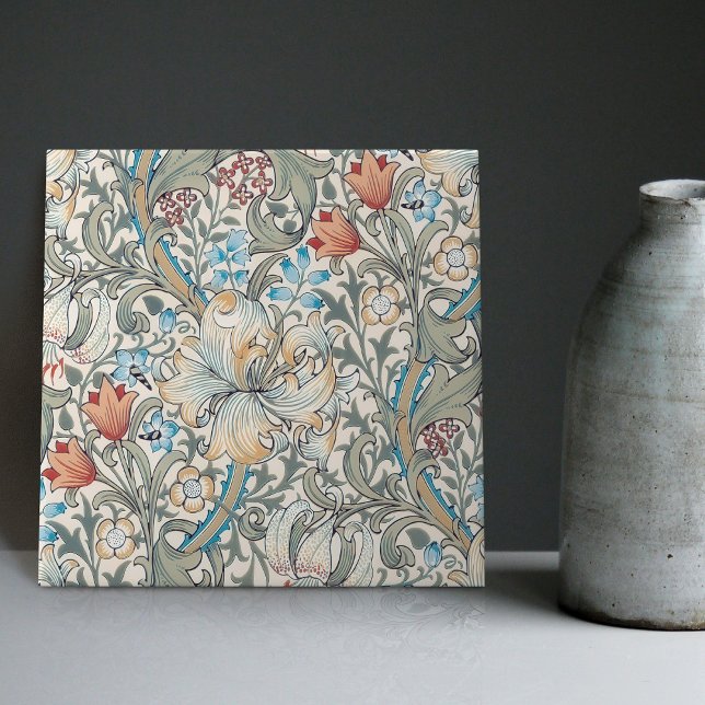 Carreau William Morris Lily Art Nouveau Motif Floral Cer (Créateur téléchargé)