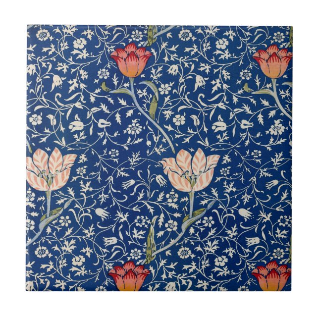 Carreau William Morris Medway Floral bleu (Devant)
