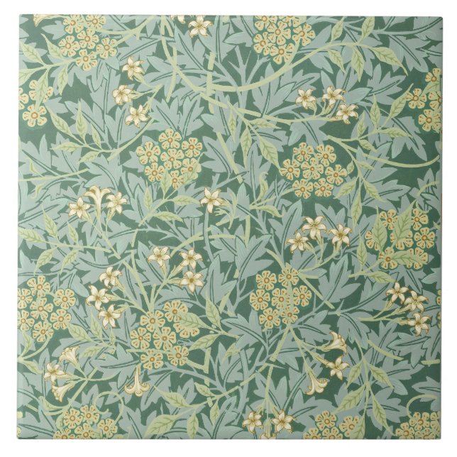 Carreau William Morris, motif de Jasmine, (Devant)