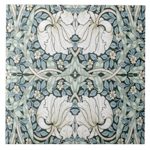 Carreau William Morris Pimpernel Blue Motif Intrigué