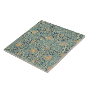 Carreau William Morris Pomme Vintage Vert Bleu Foliage