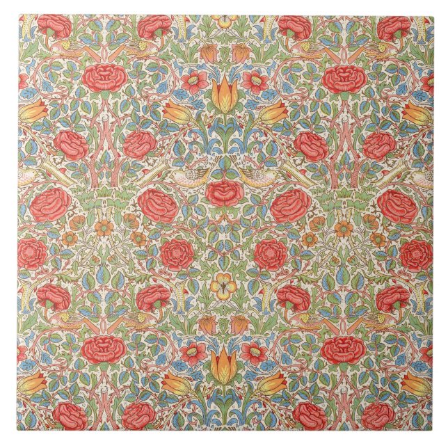 Carreau William Morris "Rose" (Devant)