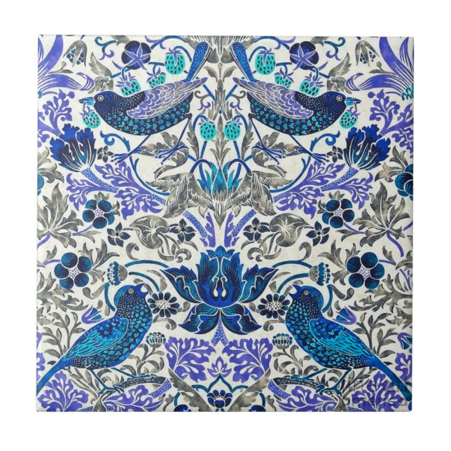 Carreau William Morris Strawberry Thief - Inverti (Devant)