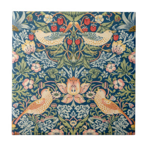 Carreau William Morris Strawberry Thief patron floral