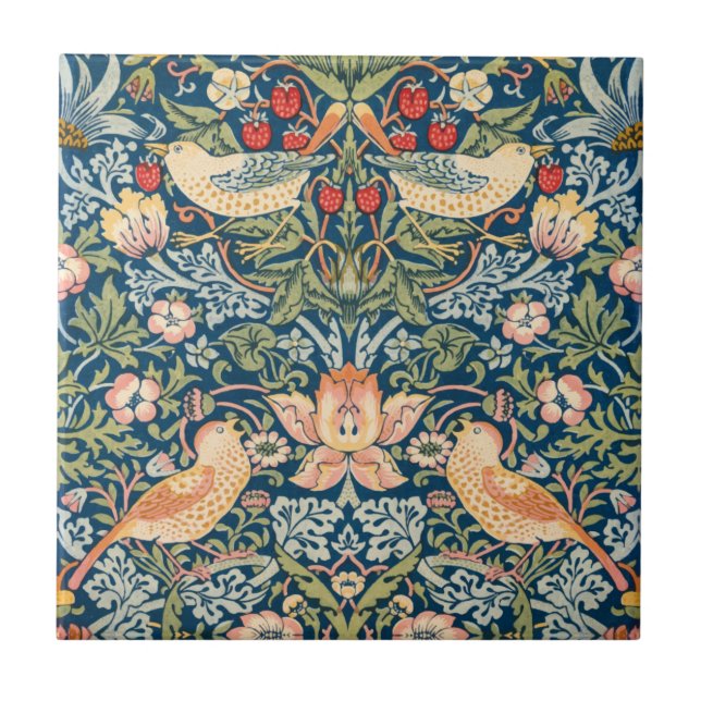 Carreau William Morris Strawberry Thief patron floral (Devant)