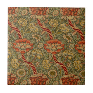 Carreau William Morris Wandle Anglais Floral Damask Design