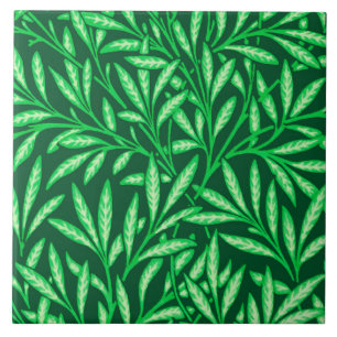 Carreau William Morris Willow Motif, Emerald Green