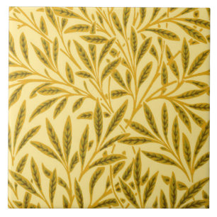 Carreau William Morris Willow Motif, Jaune de moutarde