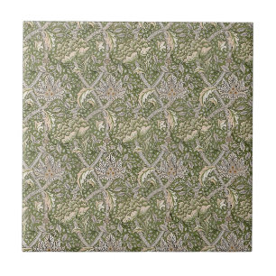 Carreau William * Morris Windrush Botanique Taupe Vert  