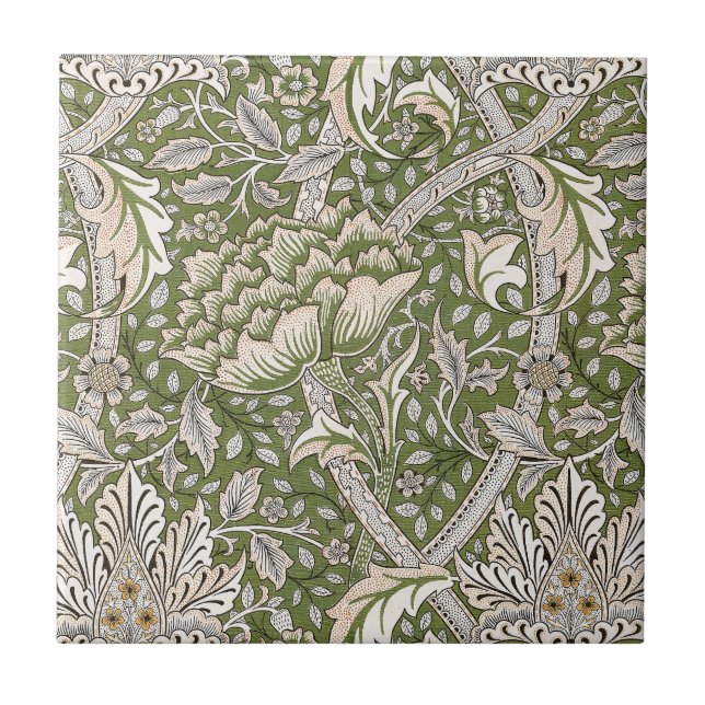 Carreau William Morris Windrush fleurs florales classique (Devant)