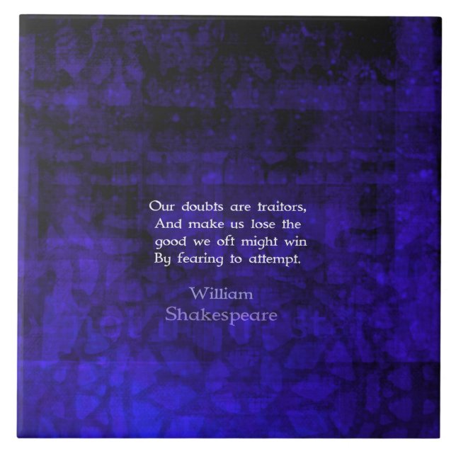 Carreau William Shakespeare Citation Courage Inspirationne (Devant)