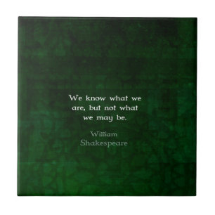 Carreau William Shakespeare Citation Sur Les Possibilités