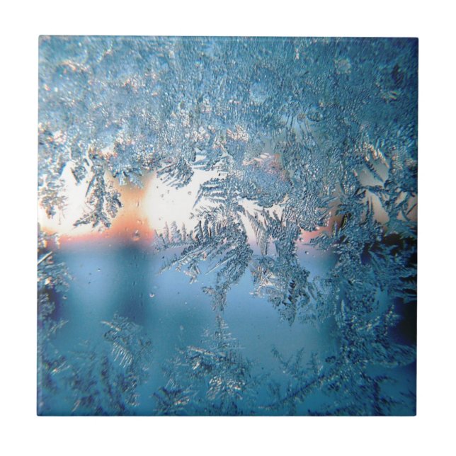 Carreau Winter Sunlight Through Frosted Ice Crystals Glass (Devant)