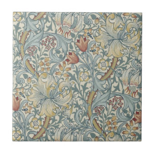 Carreau Wm Morris Arts & Artisanat Golden Lily Repro Tile