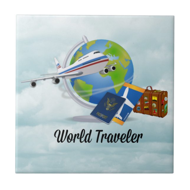 Carreau World Traveller, emballé et prêt à partir, (Devant)