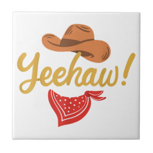 Carreau Yeehaw Cowboy Cowgirl Western Country Rodeo