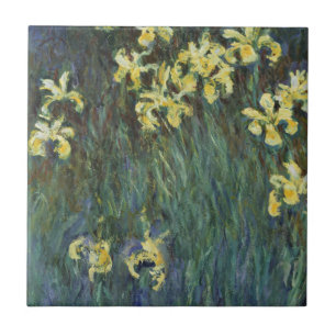 Carreau Yellow Irises par Claude Monet, Art Vintage